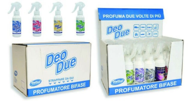 DEODUE PROFUMATORE BIFASE CONCENTRATO 100 ML CHIMICLEAN-CARTONE DA 12 PEZZI  MISTI